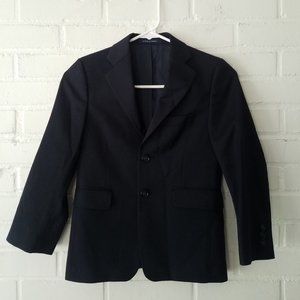 COPY - WOOL Blazer Suit Jacket Boys 8 Black Sport Coat